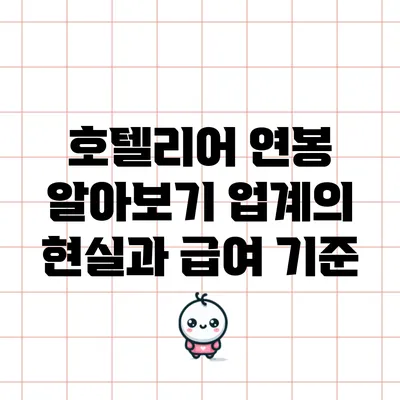 호텔리어 연봉 알아보기: 업계의 현실과 급여 기준