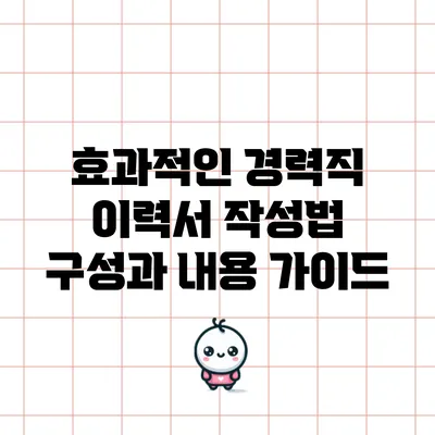 효과적인 경력직 이력서 작성법: 구성과 내용 가이드