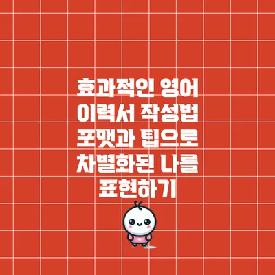 효과적인 영어 이력서 작성법: 포맷과 팁으로 차별화된 나를 표현하기
