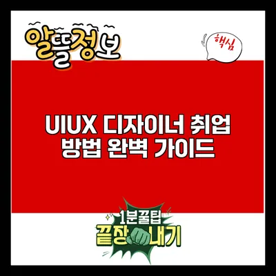 UI/UX 디자이너 취업 방법 완벽 가이드