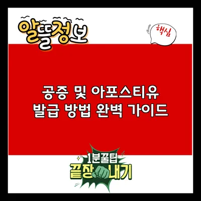 공증 및 아포스티유 발급 방법 완벽 가이드