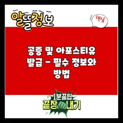 공증 및 아포스티유 발급 - 필수 정보와 방법