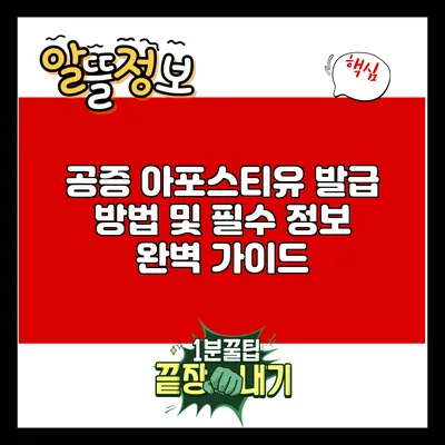 공증 아포스티유 발급 방법 및 필수 정보 완벽 가이드