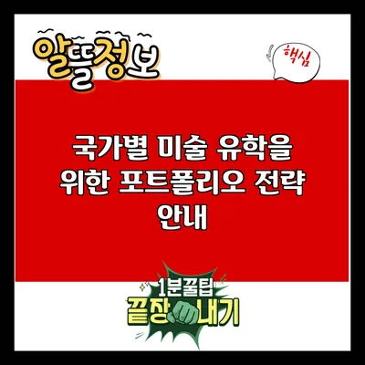 국가별 미술 유학을 위한 포트폴리오 전략 안내