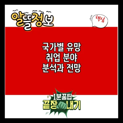 국가별 유망 취업 분야 분석과 전망