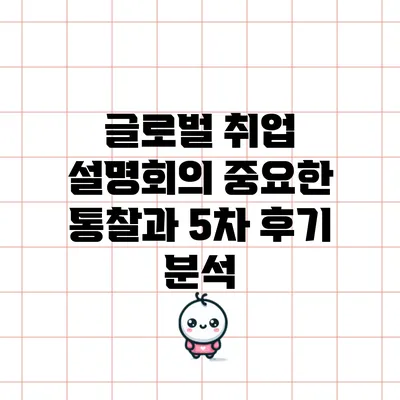 글로벌 취업 설명회의 중요한 통찰과 5차 후기 분석