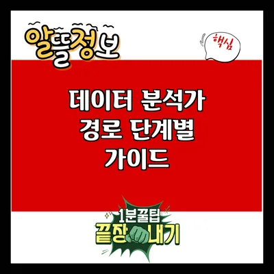 데이터 분석가 경로: 단계별 가이드