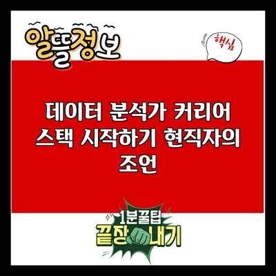 데이터 분석가 커리어 스택 시작하기: 현직자의 조언