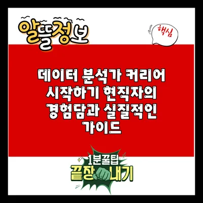 데이터 분석가 커리어 시작하기: 현직자의 경험담과 실질적인 가이드