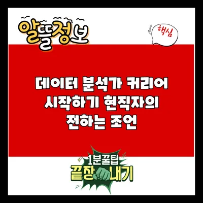 데이터 분석가 커리어 시작하기: 현직자의 전하는 조언