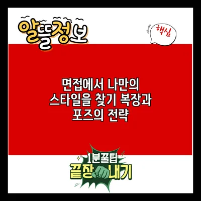 면접에서 나만의 스타일을 찾기: 복장과 포즈의 전략