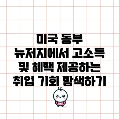 미국 동부 뉴저지에서 고소득 및 혜택 제공하는 취업 기회 탐색하기