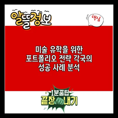 미술 유학을 위한 포트폴리오 전략: 각국의 성공 사례 분석