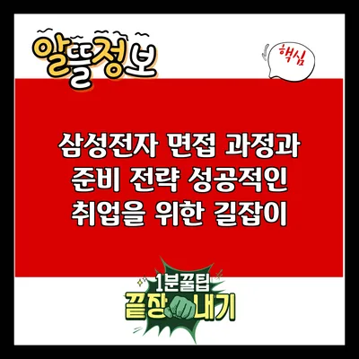삼성전자 면접 과정과 준비 전략: 성공적인 취업을 위한 길잡이