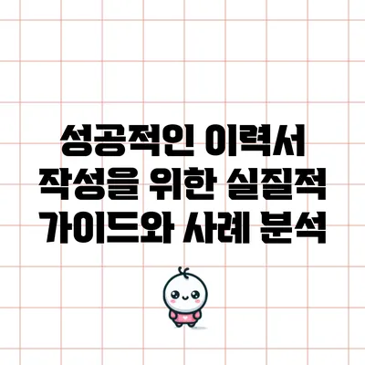성공적인 이력서 작성을 위한 실질적 가이드와 사례 분석