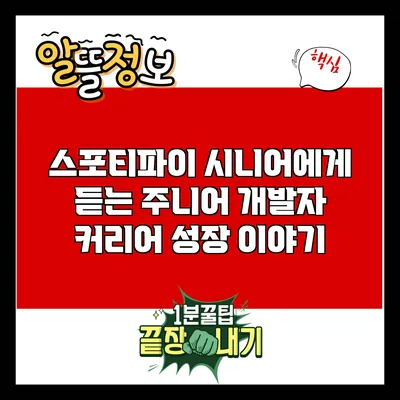 스포티파이 시니어에게 듣는 주니어 개발자 커리어 성장 이야기