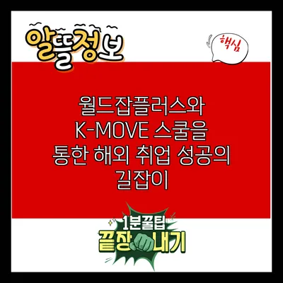 월드잡플러스와 K-MOVE 스쿨을 통한 해외 취업 성공의 길잡이