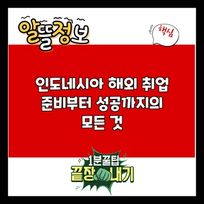 인도네시아 해외 취업: 준비부터 성공까지의 모든 것