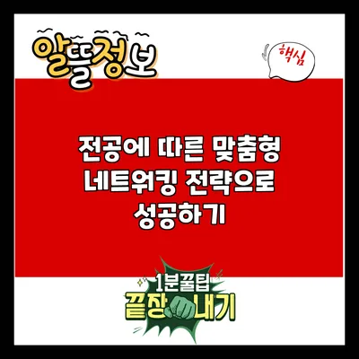 전공에 따른 맞춤형 네트워킹 전략으로 성공하기