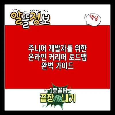 주니어 개발자를 위한 온라인 커리어 로드맵 완벽 가이드