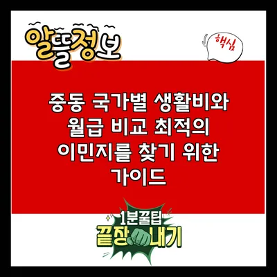 중동 국가별 생활비와 월급 비교: 최적의 이민지를 찾기 위한 가이드