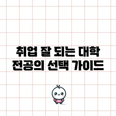 취업 잘 되는 대학 전공의 선택 가이드