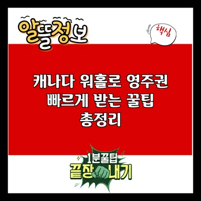 캐나다 워홀로 영주권 빠르게 받는 꿀팁 총정리