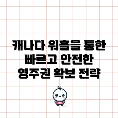 캐나다 워홀을 통한 빠르고 안전한 영주권 확보 전략