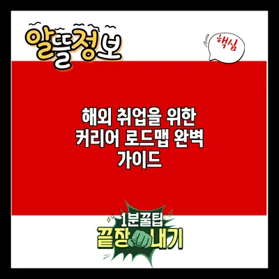 해외 취업을 위한 커리어 로드맵 완벽 가이드