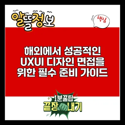 해외에서 성공적인 UX/UI 디자인 면접을 위한 필수 준비 가이드