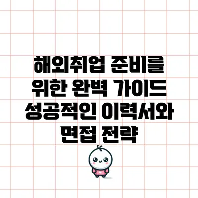 해외취업 준비를 위한 완벽 가이드: 성공적인 이력서와 면접 전략