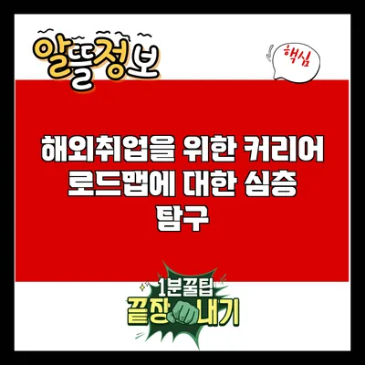 해외취업을 위한 커리어 로드맵에 대한 심층 탐구