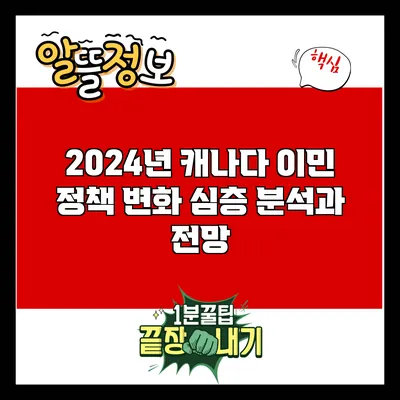 2024년 캐나다 이민 정책 변화: 심층 분석과 전망