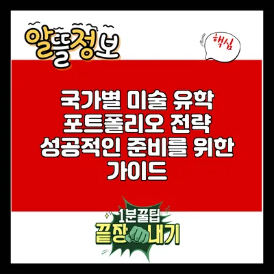 국가별 미술 유학 포트폴리오 전략: 성공적인 준비를 위한 가이드
