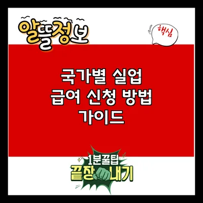 국가별 실업 급여 신청 방법 가이드