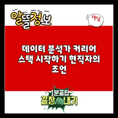 데이터 분석가 커리어 스택 시작하기: 현직자의 조언