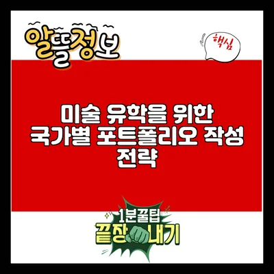 미술 유학을 위한 국가별 포트폴리오 작성 전략