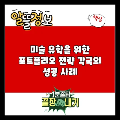 미술 유학을 위한 포트폴리오 전략: 각국의 성공 사례