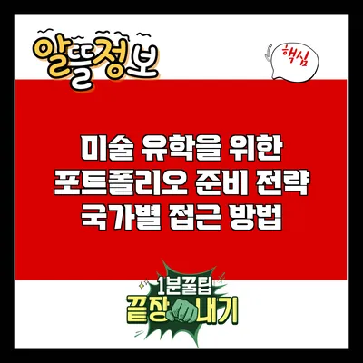 미술 유학을 위한 포트폴리오 준비 전략: 국가별 접근 방법