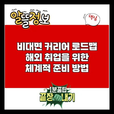 비대면 커리어 로드맵: 해외 취업을 위한 체계적 준비 방법