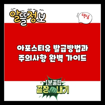 아포스티유 발급방법과 주의사항 완벽 가이드
