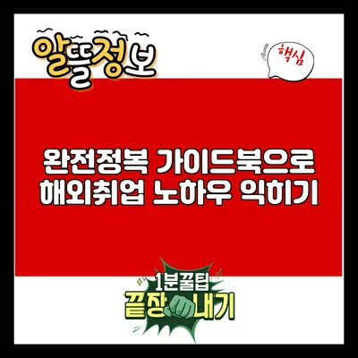 완전정복 가이드북으로 해외취업 노하우 익히기