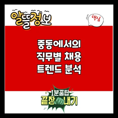 중동에서의 직무별 채용 트렌드 분석