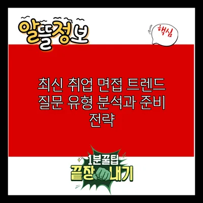 최신 취업 면접 트렌드: 질문 유형 분석과 준비 전략