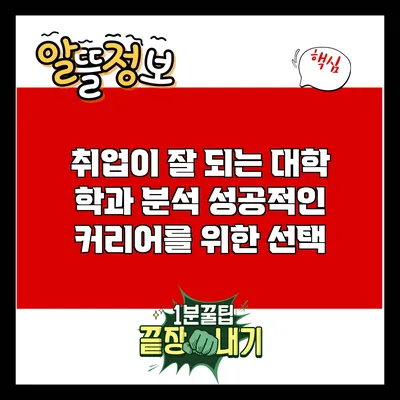 취업이 잘 되는 대학 학과 분석: 성공적인 커리어를 위한 선택