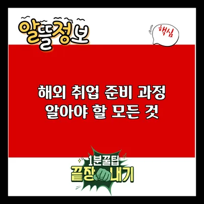해외 취업 준비 과정: 알아야 할 모든 것